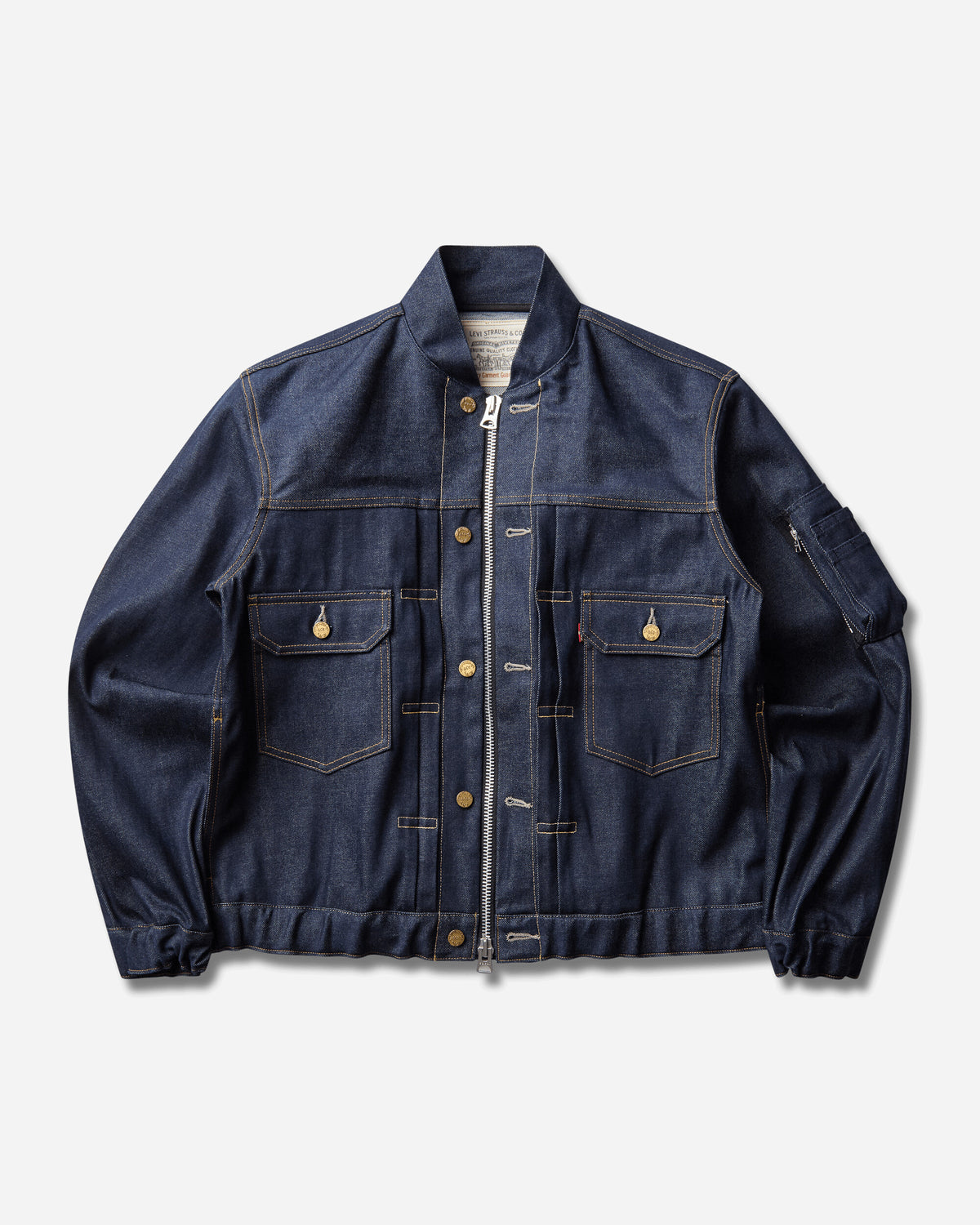 Levi's Levi's x Sacai Men'S Blouson Jacket Rigid Indigo Coats and Jackets Jackets 008BJ-0001 499