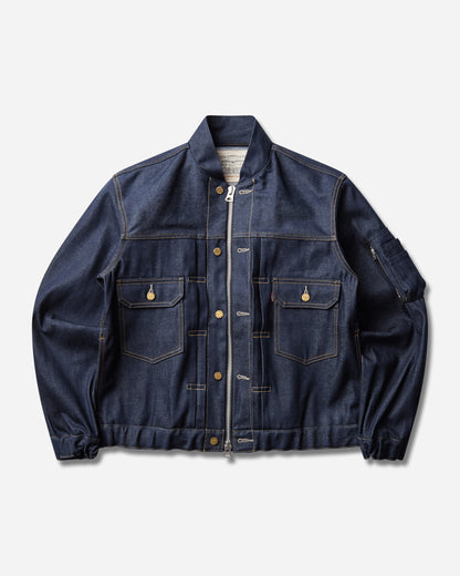 Levi's Levi's x Sacai Men'S Blouson Jacket Rigid Indigo Coats and Jackets Jackets 008BJ-0001 499