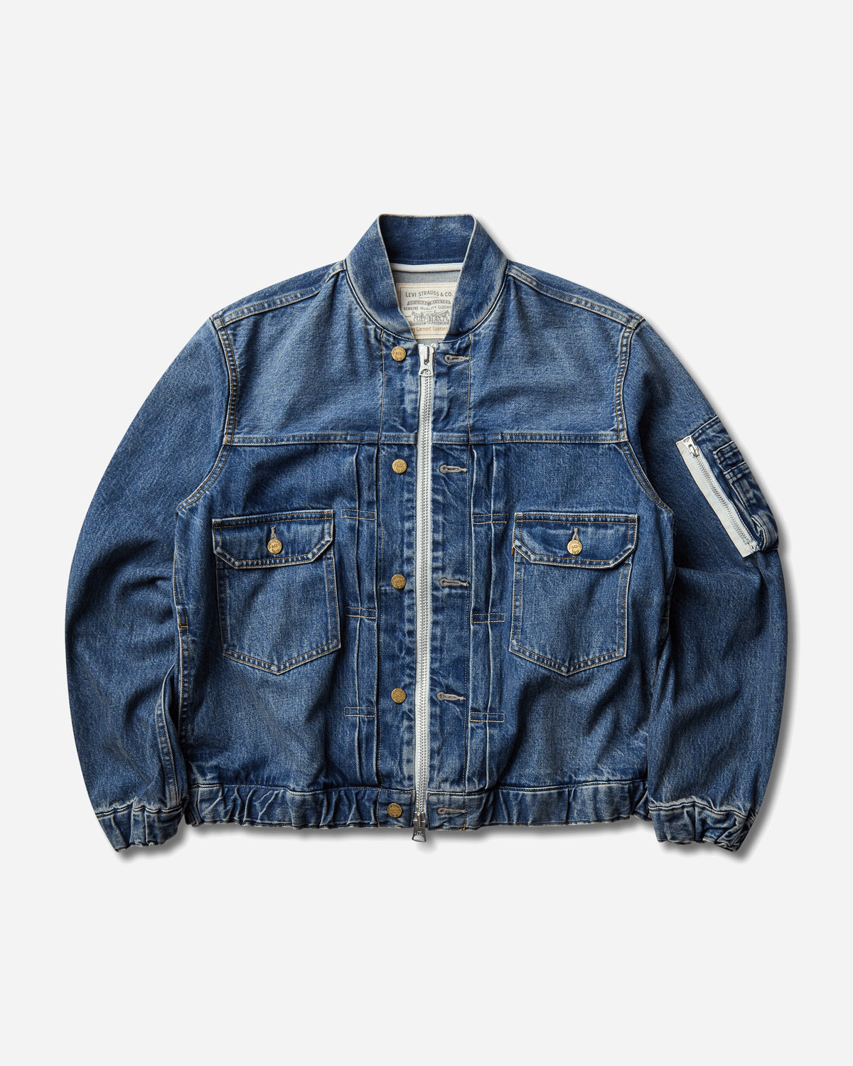 Levi's Levi's x Sacai Men'S Blouson Jacket Washed Indigo Coats and Jackets Jackets 008BJ-0002 401