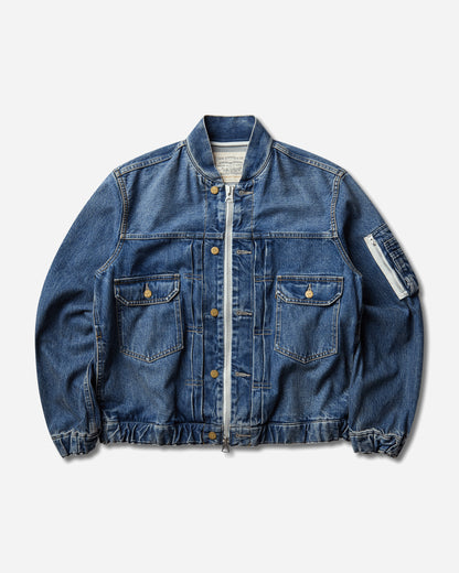 Levi's Levi's x Sacai Men'S Blouson Jacket Washed Indigo Coats and Jackets Jackets 008BJ-0002 401