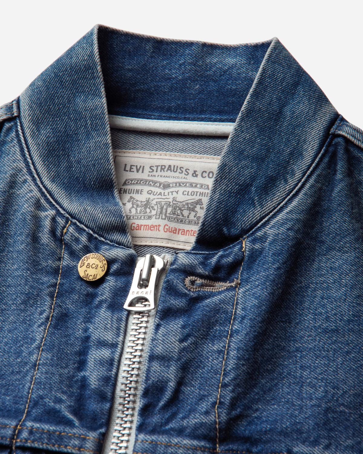 Levi's Levi's x Sacai Men'S Blouson Jacket Washed Indigo Coats and Jackets Jackets 008BJ-0002 401