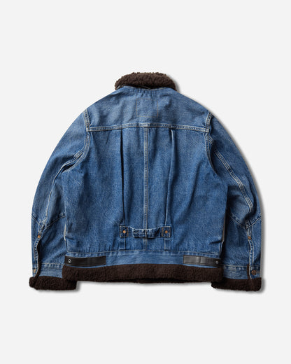 Levi's Levi's x Sacai Men'S Sherpa Jacket Washed Indigo Coats and Jackets Jackets 008BG-0003 401