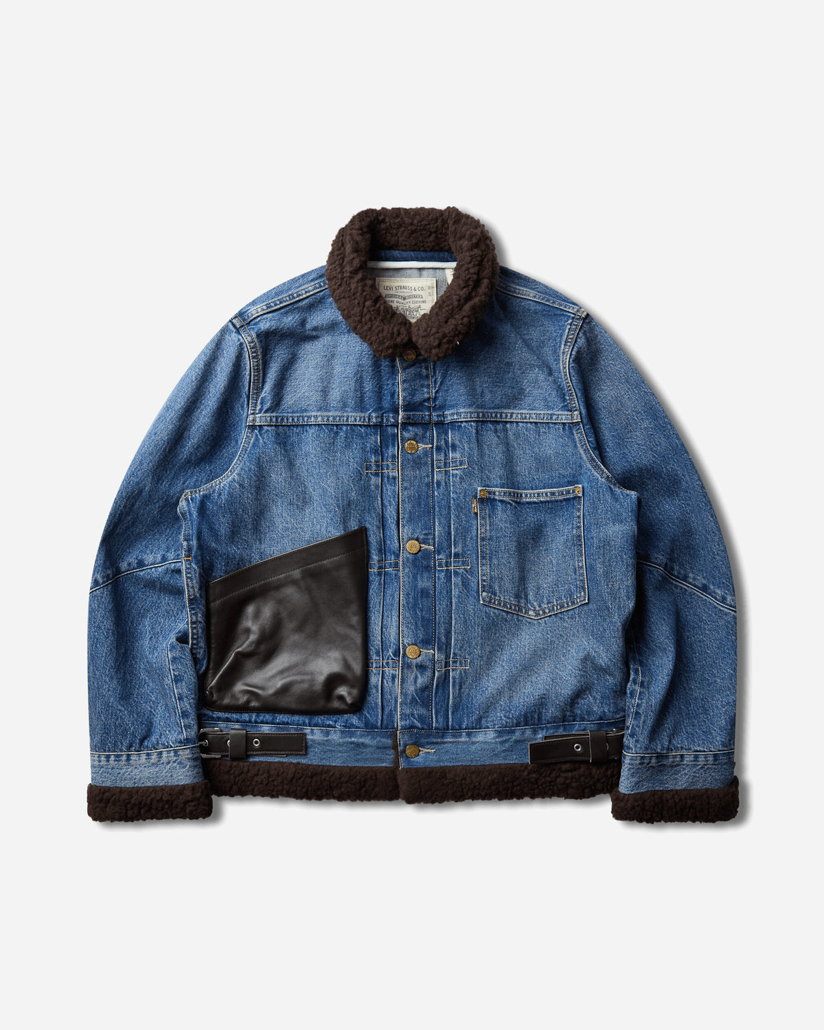 Levi's Levi's x Sacai Men'S Sherpa Jacket Washed Indigo Coats and Jackets Jackets 008BG-0003 401