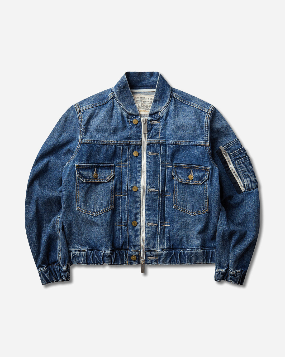 Levi's Levi's x Sacai Wmns Women'S Blouson Jacket Washed Indigo Coats and Jackets Jackets 008BN-0002 401