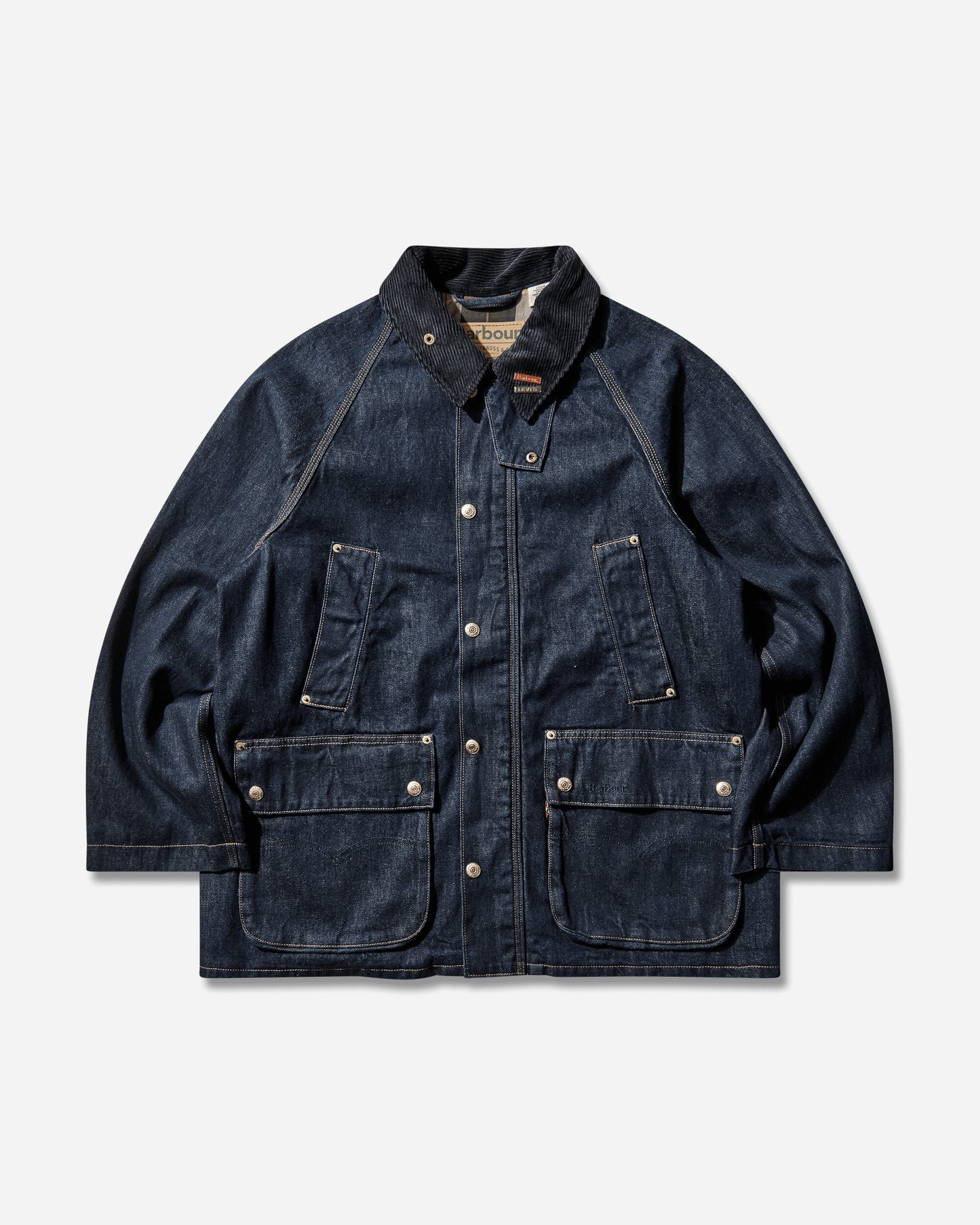 Levi's X Barbour Os Bedale Dark Indigo Coats and Jackets Jackets 003FP00000 001
