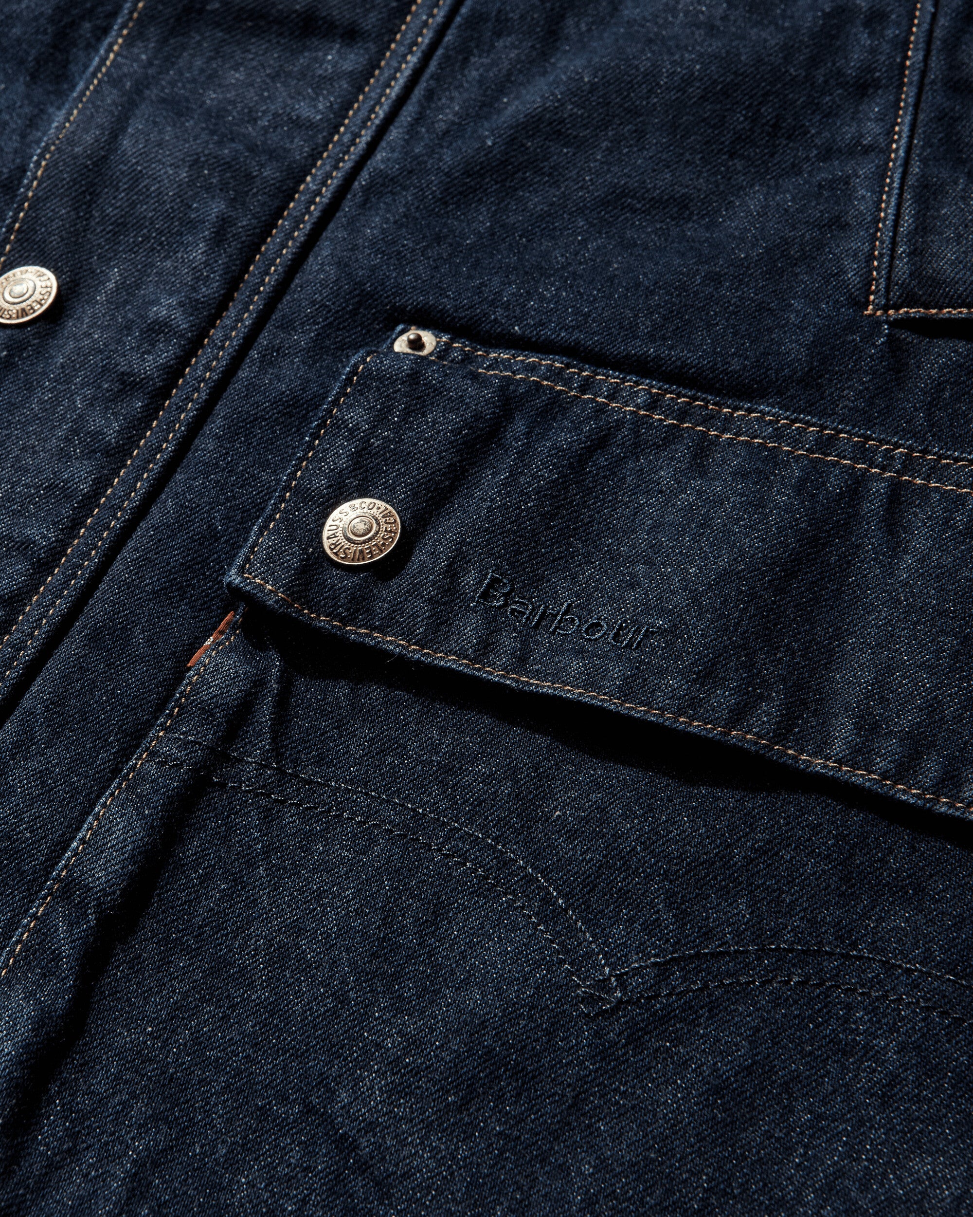 Levi's X Barbour Os Bedale Dark Indigo Coats and Jackets Jackets 003FP00000 001