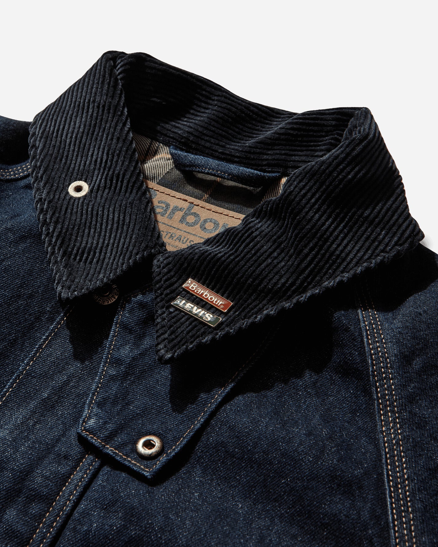 Levi's X Barbour Os Bedale Dark Indigo Coats and Jackets Jackets 003FP00000 001