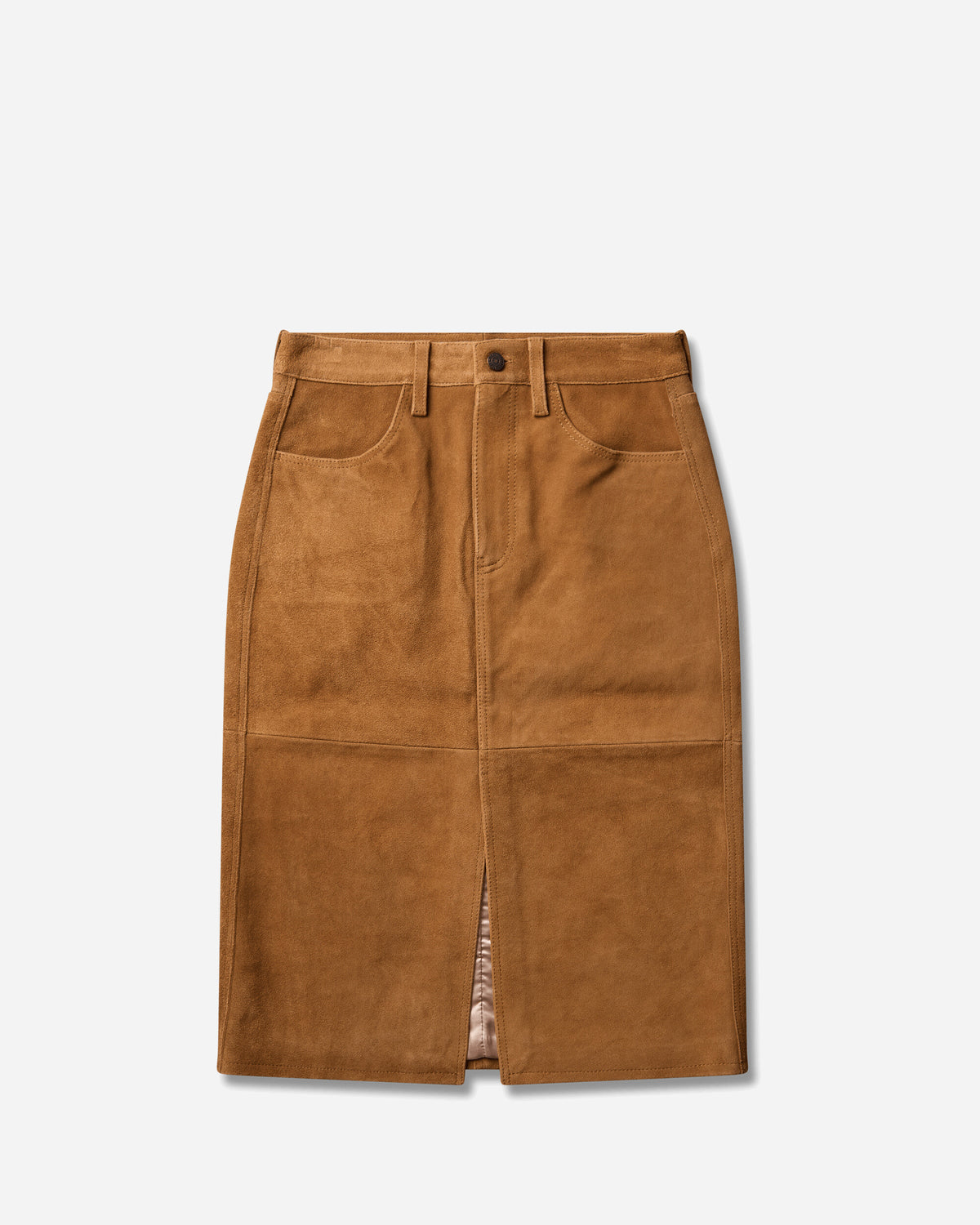 Levi's Wmns Blue Tab Suede Pencil Skirt Browns Brown Skirts Midi 006U3 0000