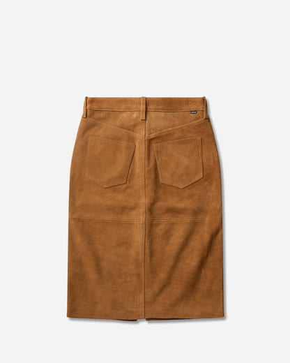 Levi's Wmns Blue Tab Suede Pencil Skirt Browns Brown Skirts Midi 006U3 0000