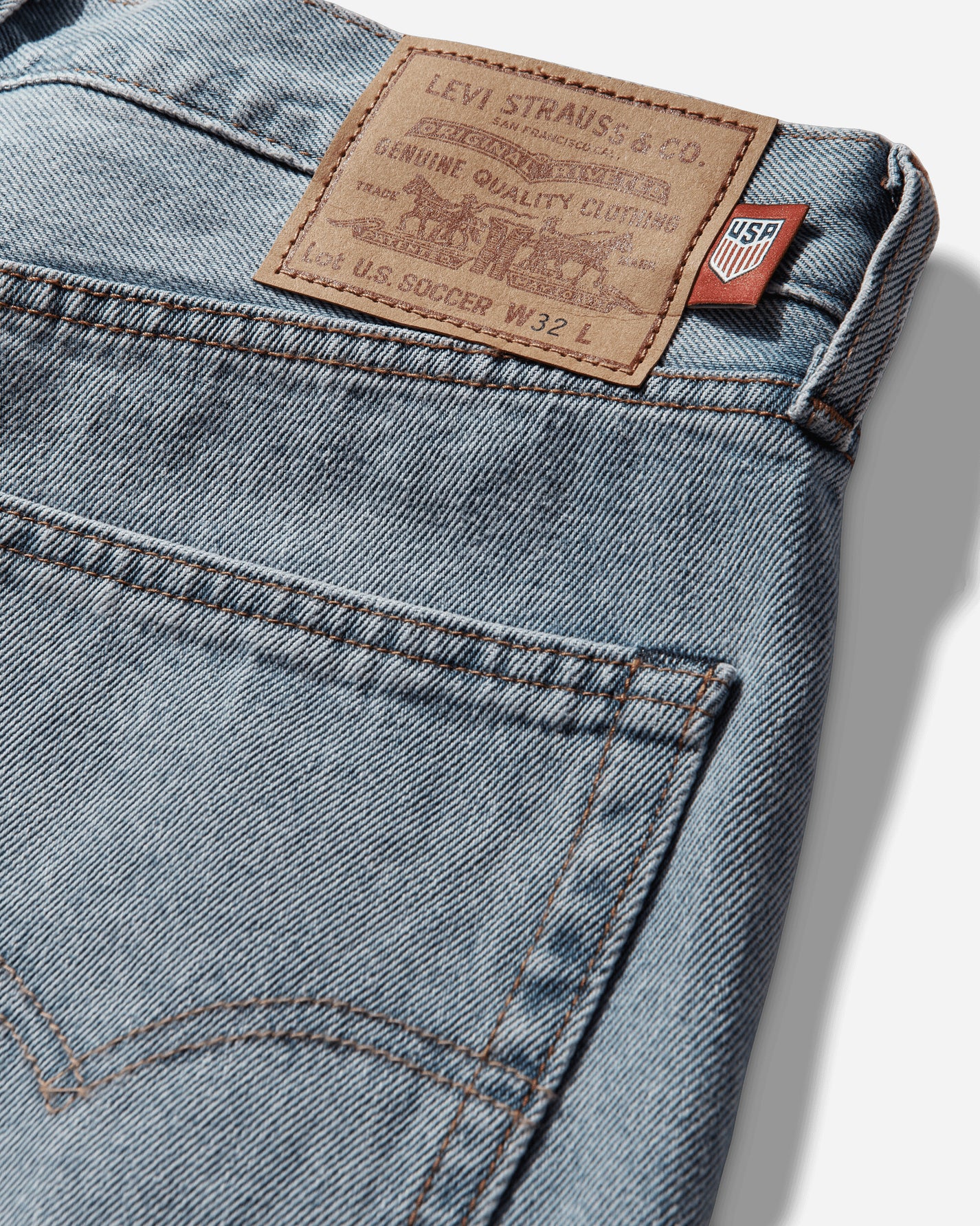 Levi's X Wc 478 Baggy Short X Usa 478 Light Indigo Shorts Short 006GV 0000