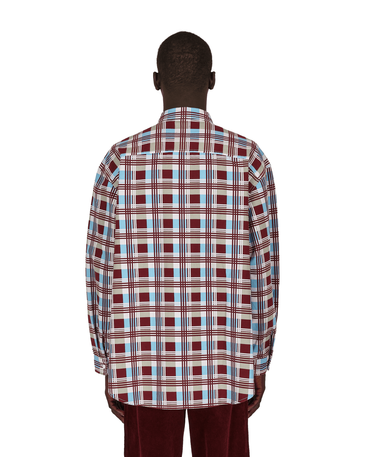 Levi's Skateboard Woven Printed Burgundy Blue T-Shirts Longsleeve A0953 0000