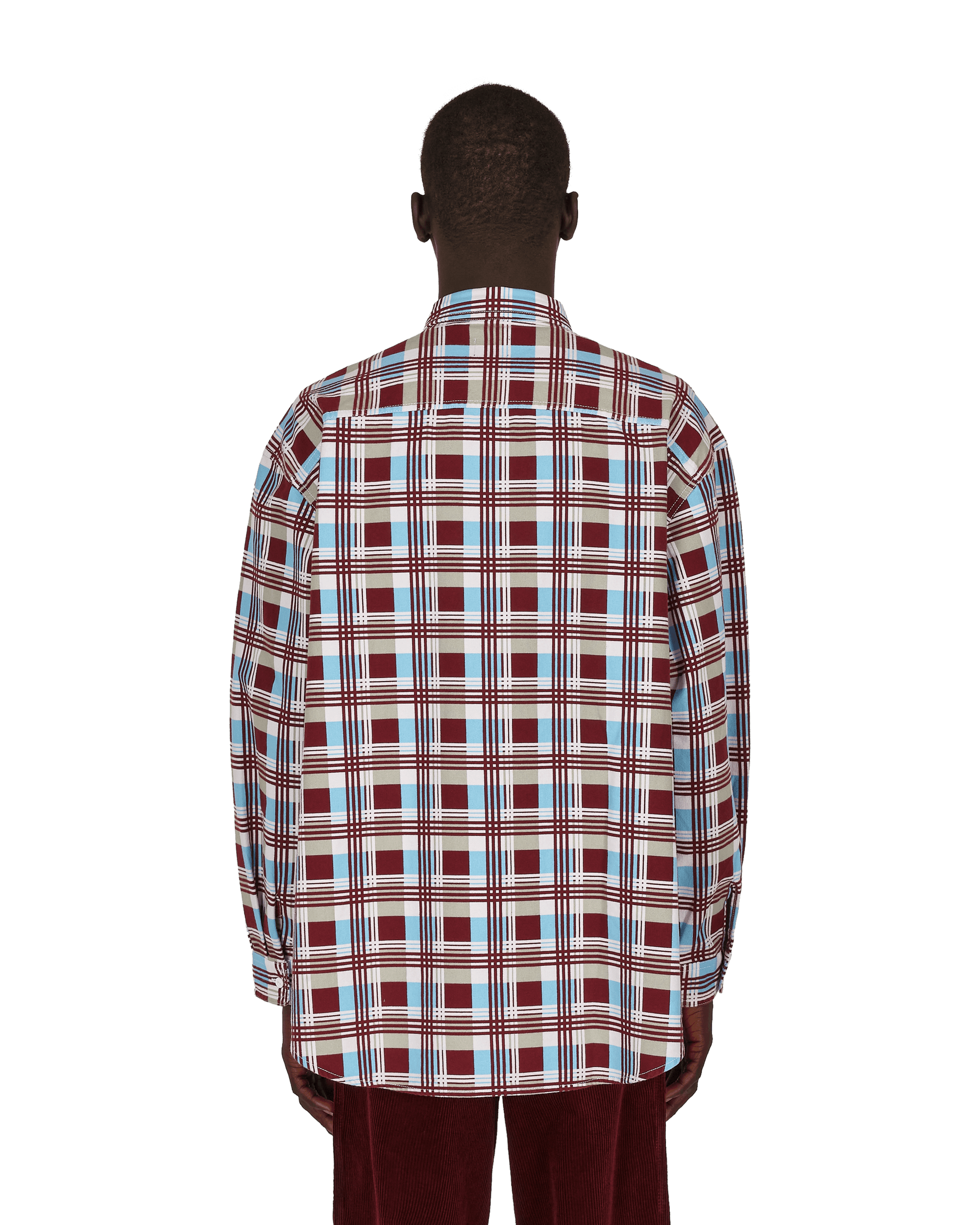 Levi's Skateboard Woven Printed Burgundy Blue T-Shirts Longsleeve A0953 0000