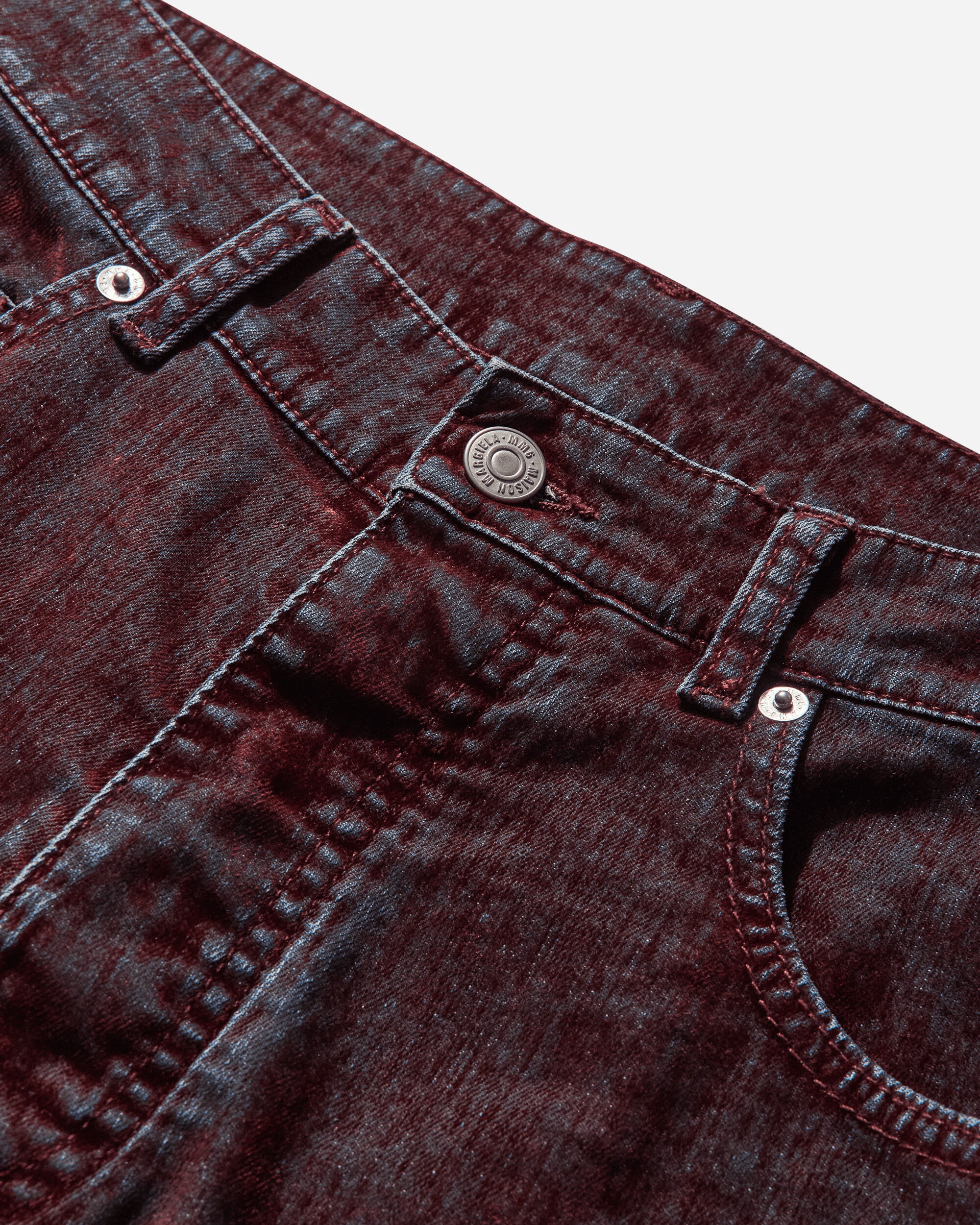 MM6 Maison Margiela Mm6 Pants 5 Pockets Burgundy Pants Casual SH2LA0037 227