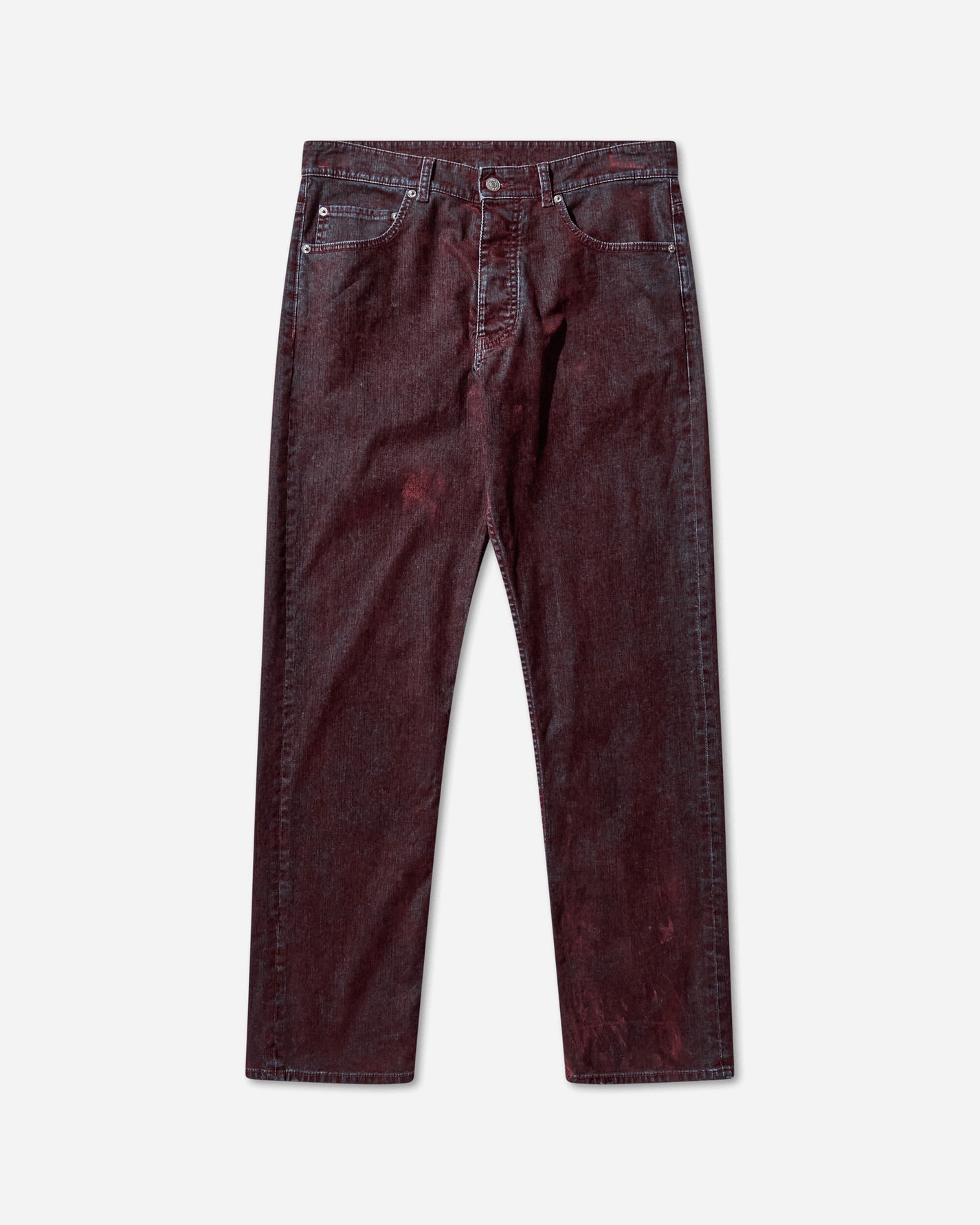 MM6 Maison Margiela Mm6 Pants 5 Pockets Burgundy Pants Casual SH2LA0037 227