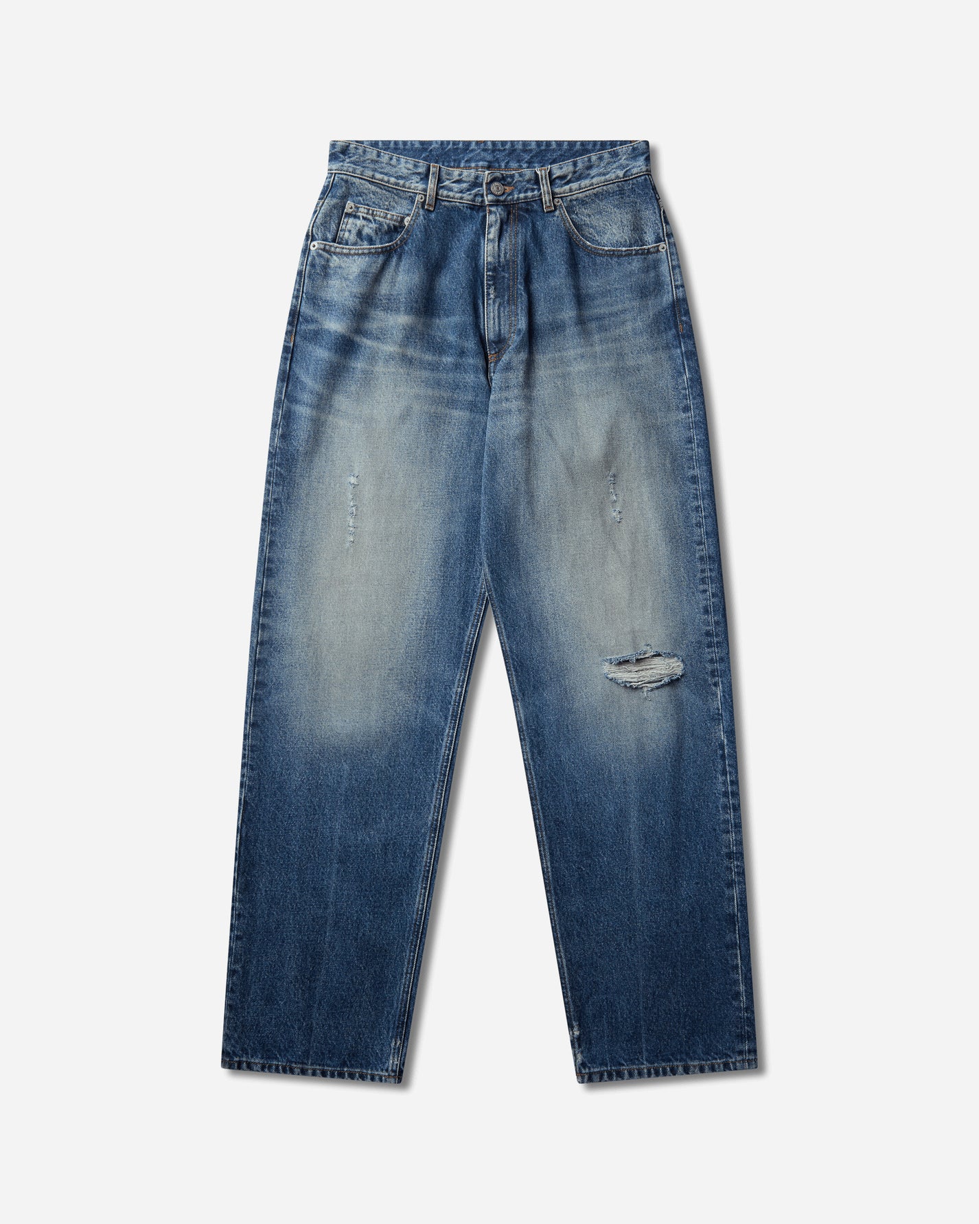 MM6 Maison Margiela Pants 5 Pockets Medium Blue Pants Denim SH2LA0054 961