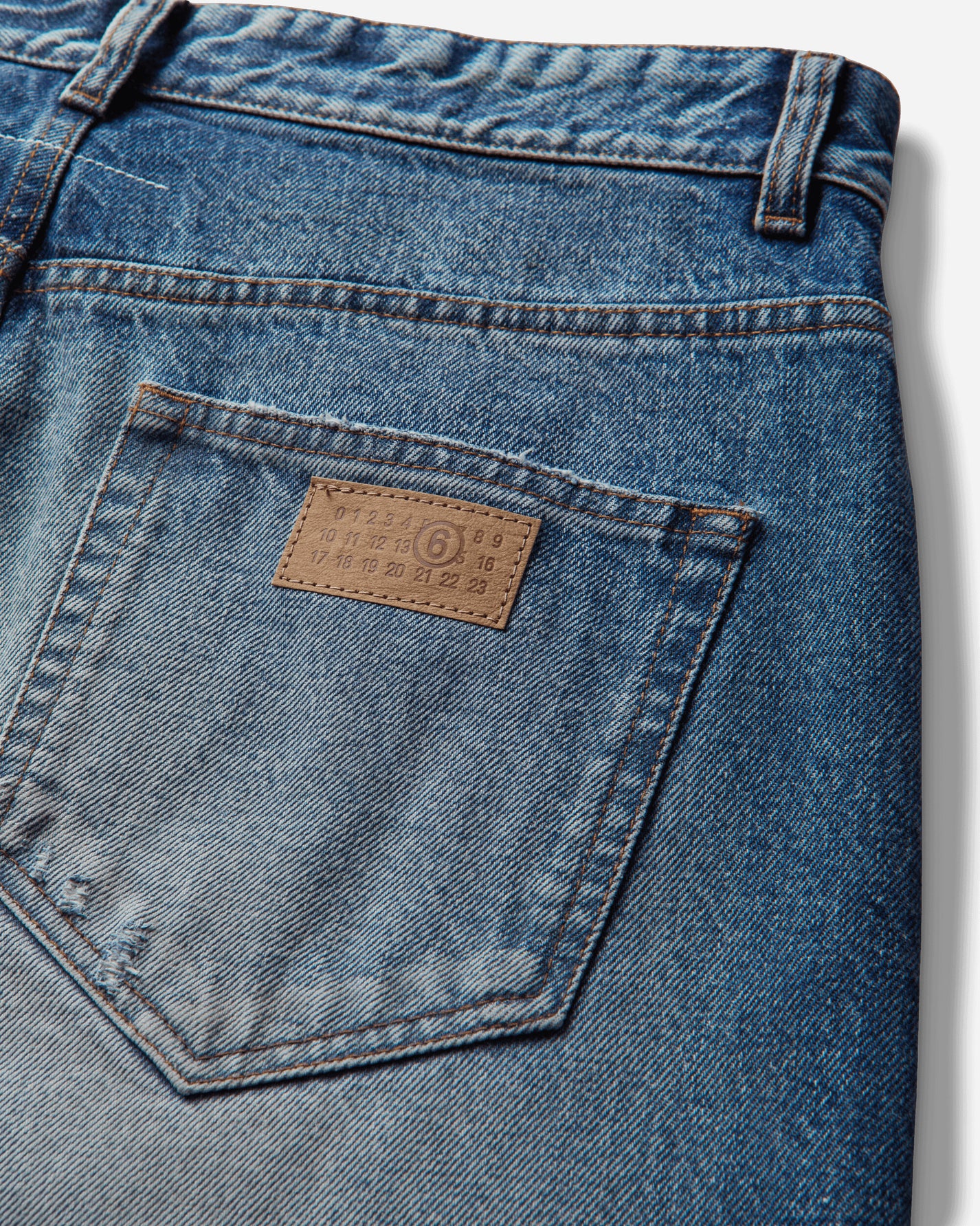 MM6 Maison Margiela Pants 5 Pockets Medium Blue Pants Denim SH2LA0054 961