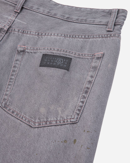 MM6 Maison Margiela Wmns Pants 5 Pockets Washed Black Pants Denim S62LB0223 964