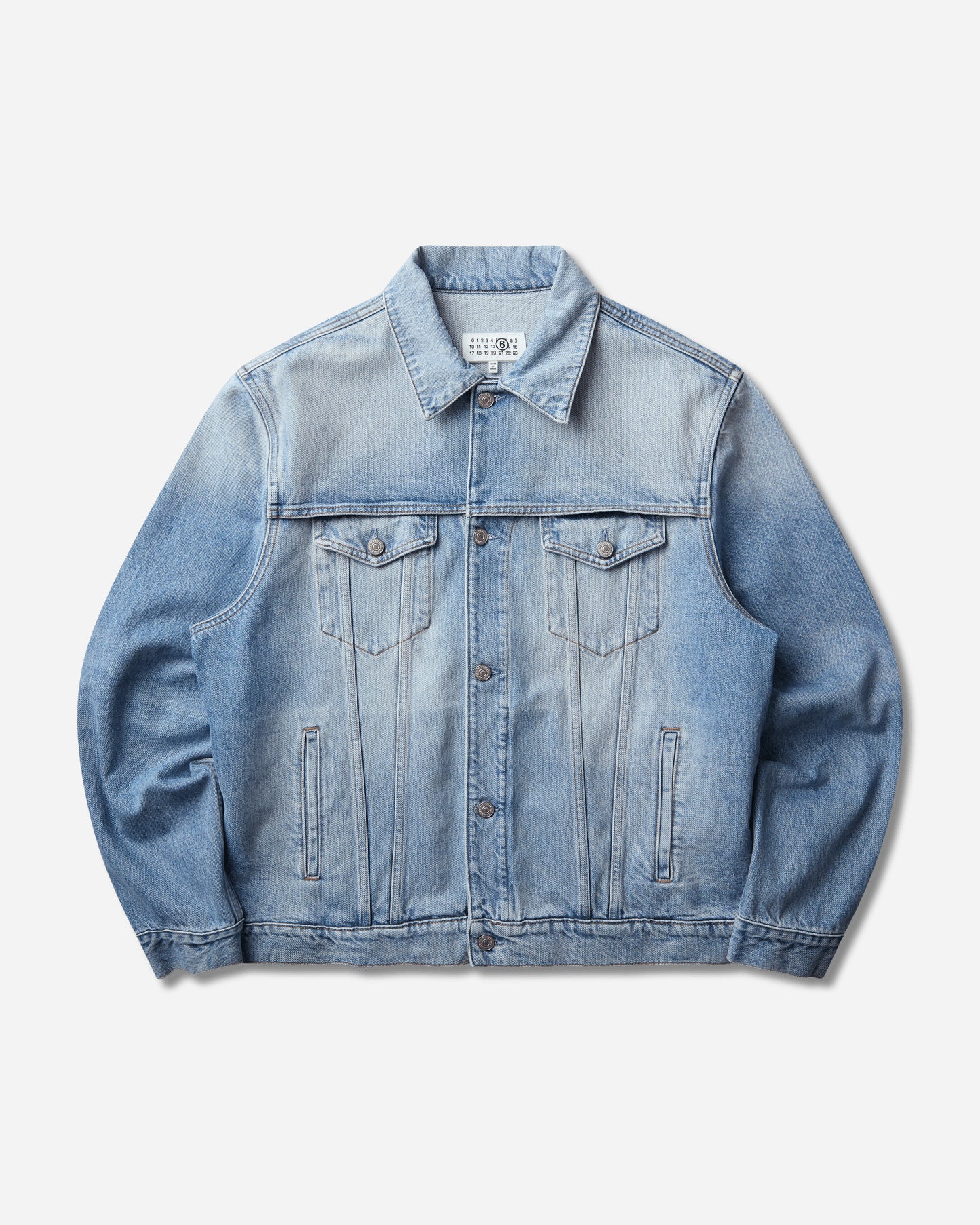 MM6 Maison Margiela Sportsjacket Blue Coats and Jackets Denim Jackets SH0AM0084 963