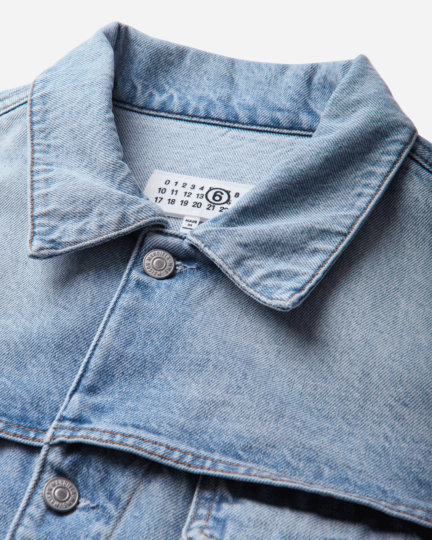 MM6 Maison Margiela Sportsjacket Blue Coats and Jackets Denim Jackets SH0AM0084 963