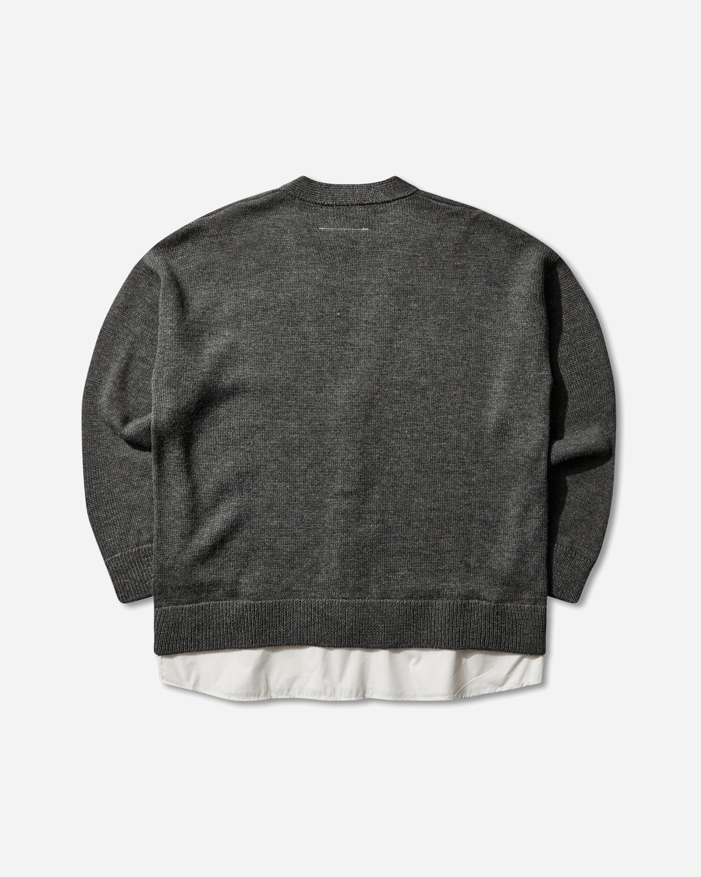 MM6 Maison Margiela Cardigan Dark Grey Melange Coats and Jackets Down Jackets SH0HP0012 855M