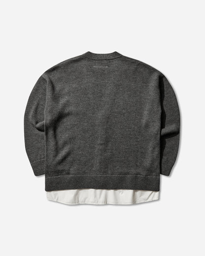 MM6 Maison Margiela Cardigan Dark Grey Melange Coats and Jackets Down Jackets SH0HP0012 855M