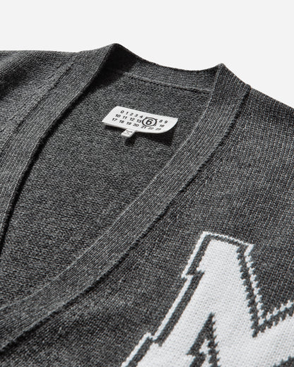 MM6 Maison Margiela Cardigan Dark Grey Melange Coats and Jackets Down Jackets SH0HP0012 855M