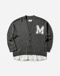 MM6 Maison Margiela Cardigan Dark Grey Melange Coats and Jackets Down Jackets SH0HP0012 855M