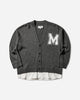 MM6 Maison Margiela Cardigan Dark Grey Melange Coats and Jackets Down Jackets SH0HP0012 855M