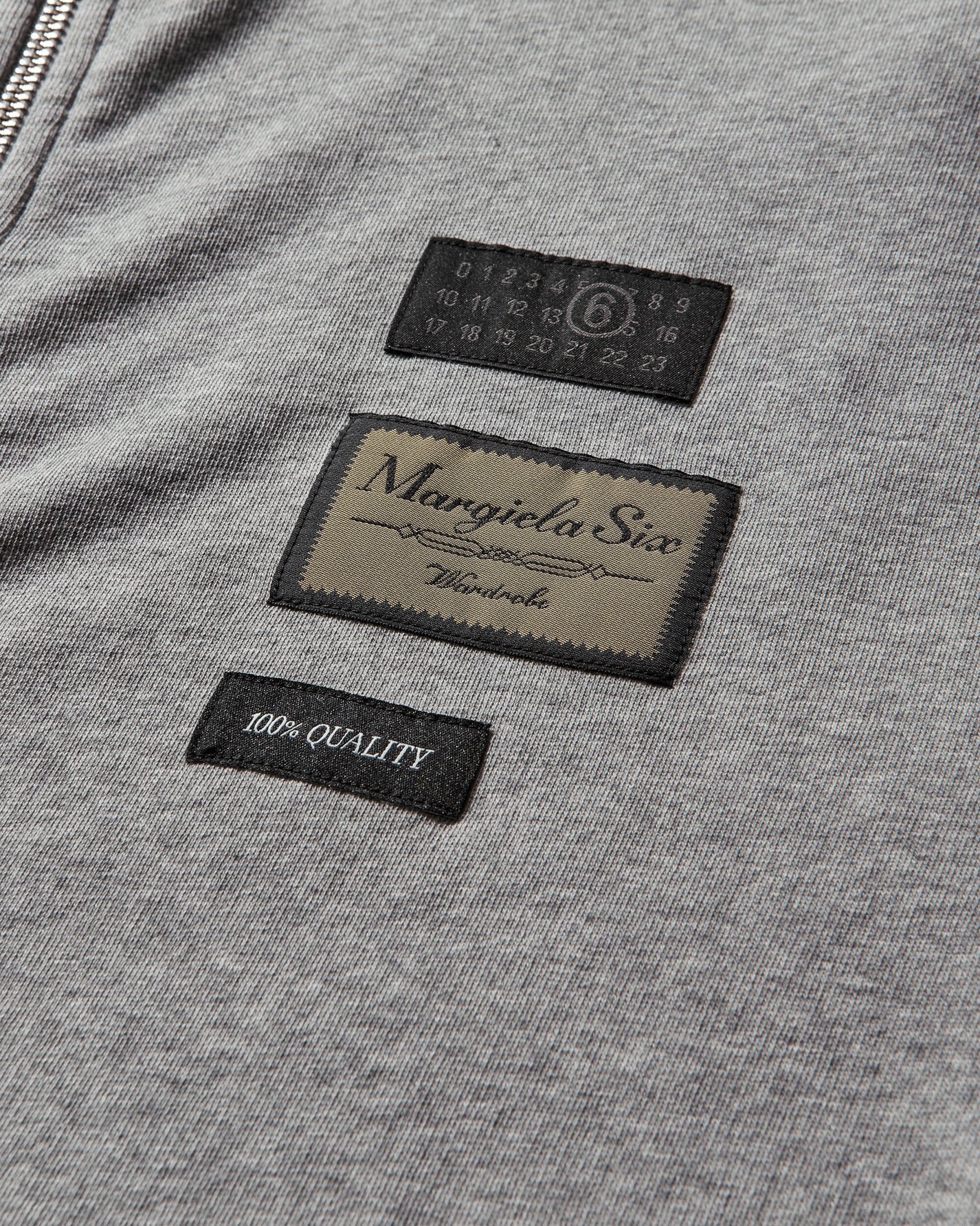 MM6 Maison Margiela Sweat Jacket Light Grey Melange Coats and Jackets Down Jackets SH0HG0007 853M