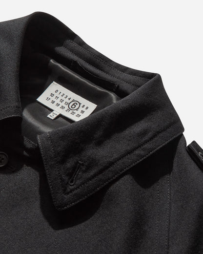 MM6 Maison Margiela Mm6 Trench Coat Black Coats and Jackets Jackets SH2AH0013 900