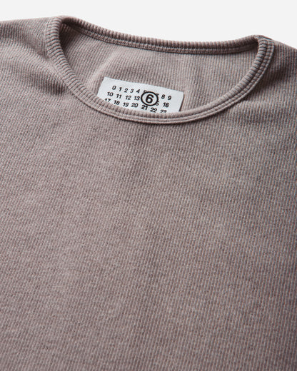 MM6 Maison Margiela Longsleeved Top Taupe T-Shirts Longsleeve SH0NH0025 809