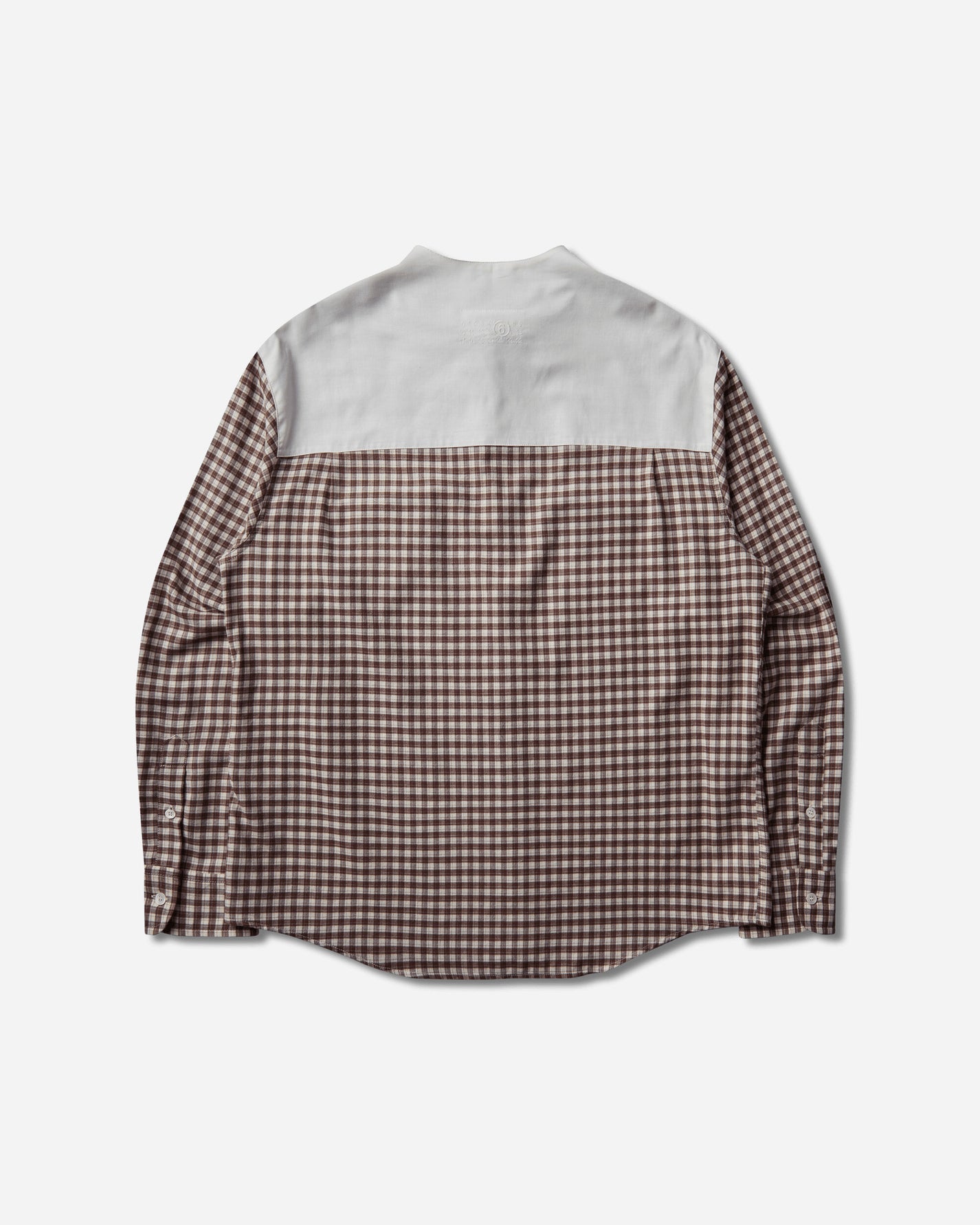 MM6 Maison Margiela Longsleeved Shirt Brown/Off White Shirts Longsleeve Shirt SH0DT0047 001F