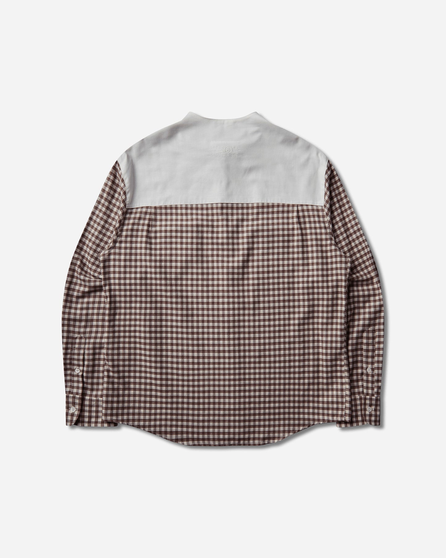 MM6 Maison Margiela Longsleeved Shirt Brown/Off White Shirts Longsleeve Shirt SH0DT0047 001F