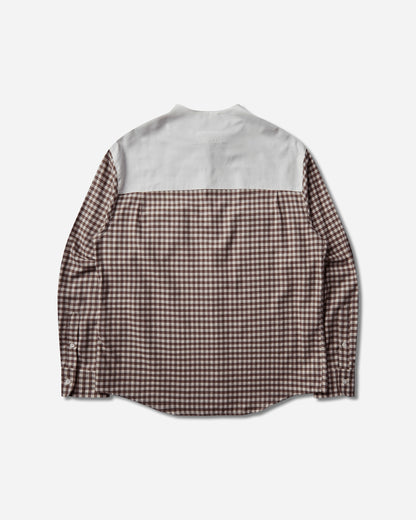 MM6 Maison Margiela Longsleeved Shirt Brown/Off White Shirts Longsleeve Shirt SH0DT0047 001F