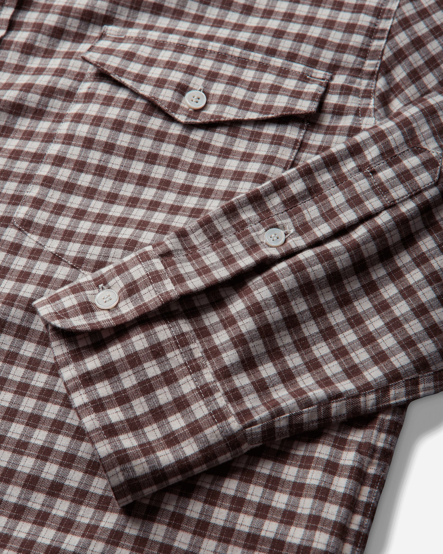 MM6 Maison Margiela Longsleeved Shirt Brown/Off White Shirts Longsleeve Shirt SH0DT0047 001F