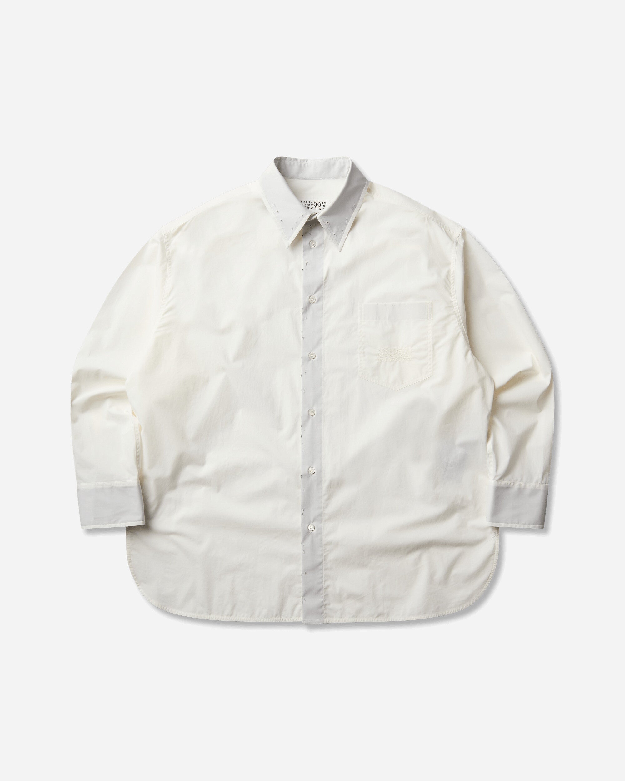 MM6 Maison Margiela Longsleeved Shirt Off White Shirts Longsleeve Shirt SH0DT0051 101