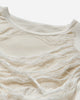 MM6 Maison Margiela Wmns Distressed Crewneck Off white Knitwears Sweaters S62HL0032 101