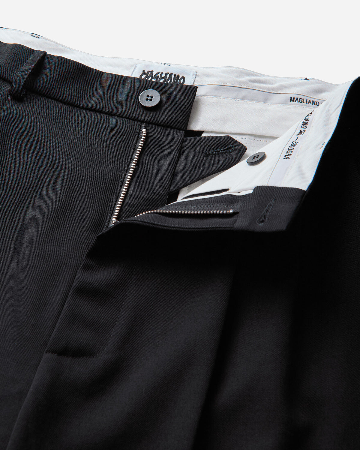 Magliano Classic Zip Double P Black Pants Casual MGFW26PA02221 6103