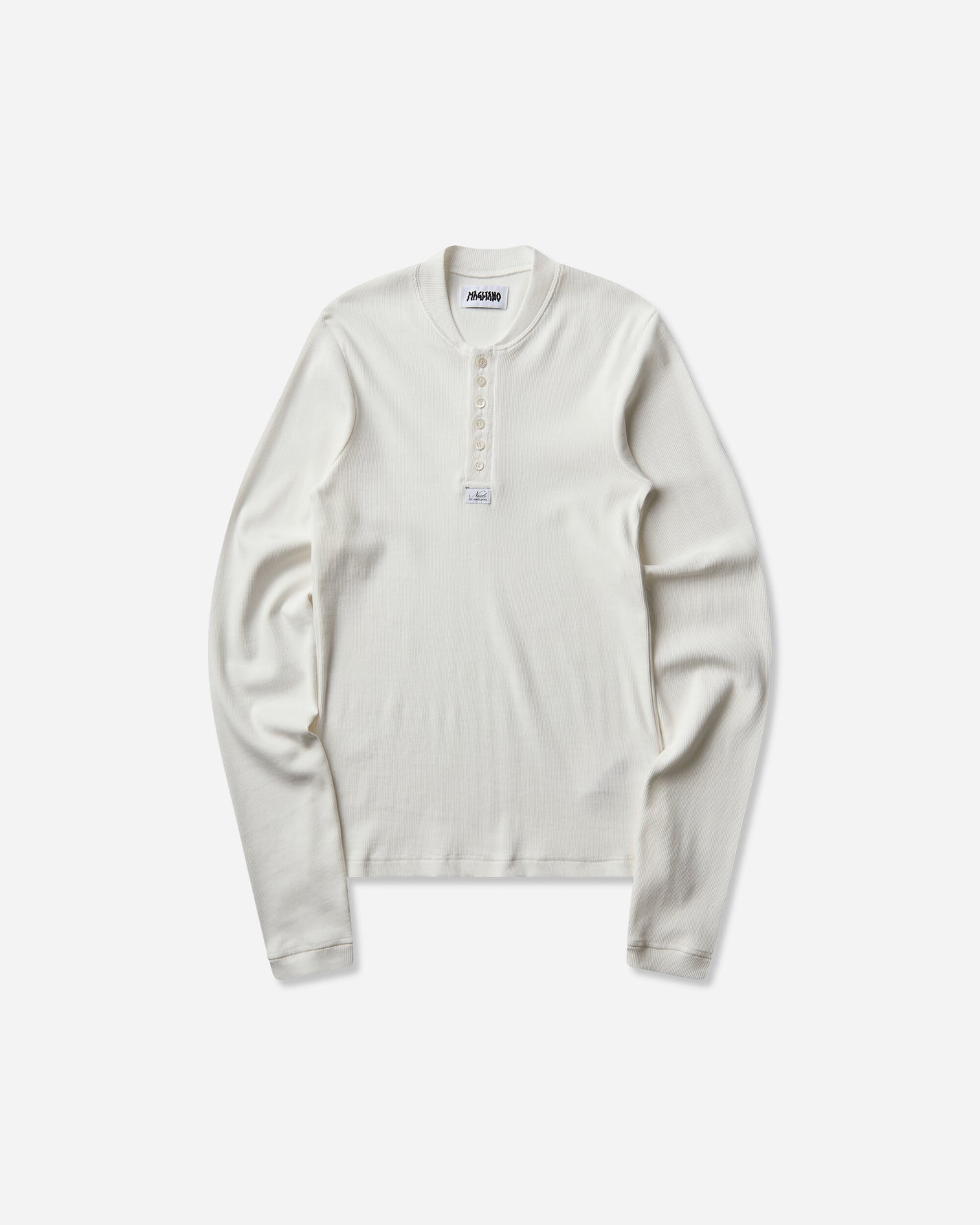 Magliano Nudo Serafino Long S White T-Shirts Longsleeve MGFW26TT02876 6067