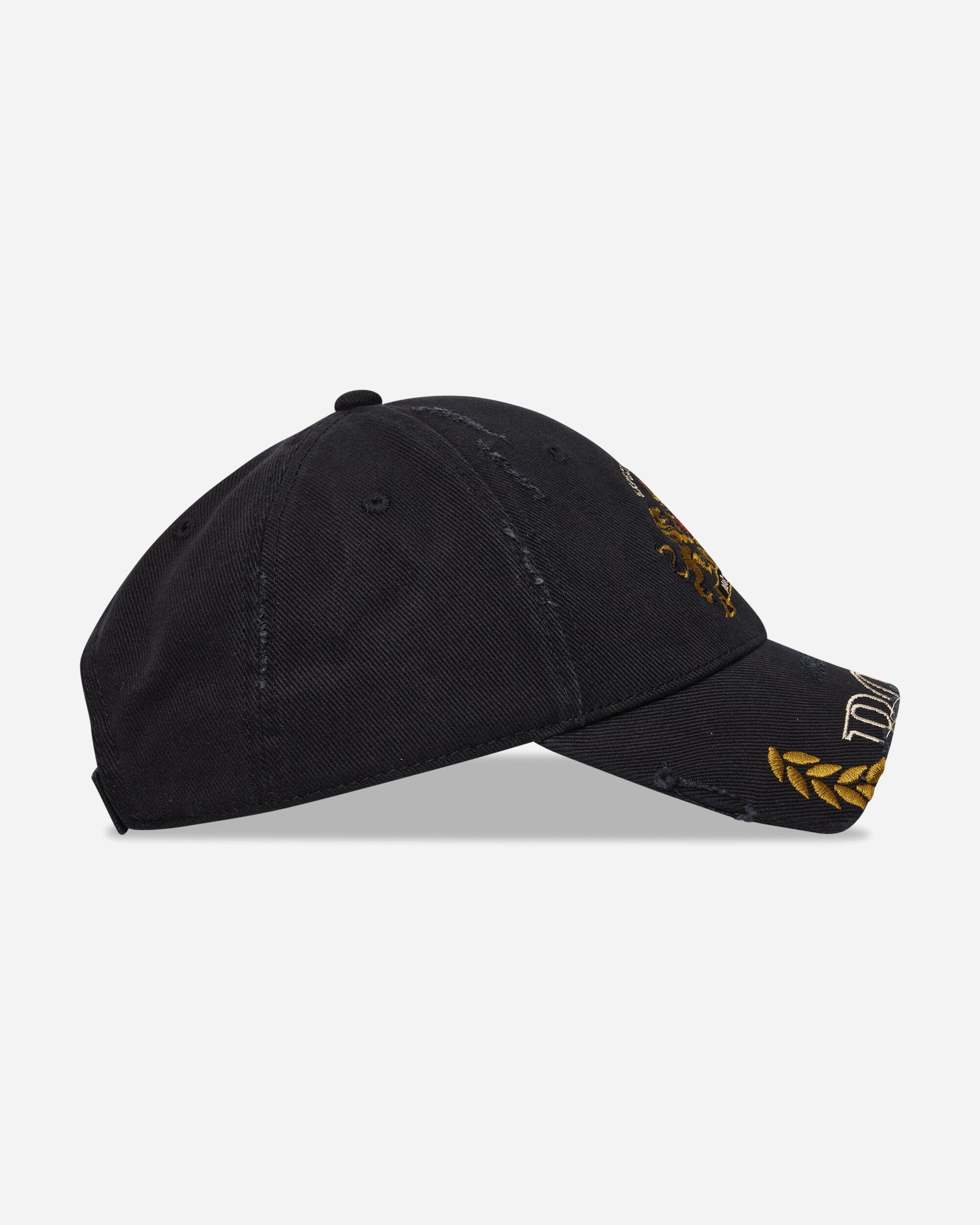Martine Rose Cut Peak Cap Black Washed Hats Caps 1130WP13002