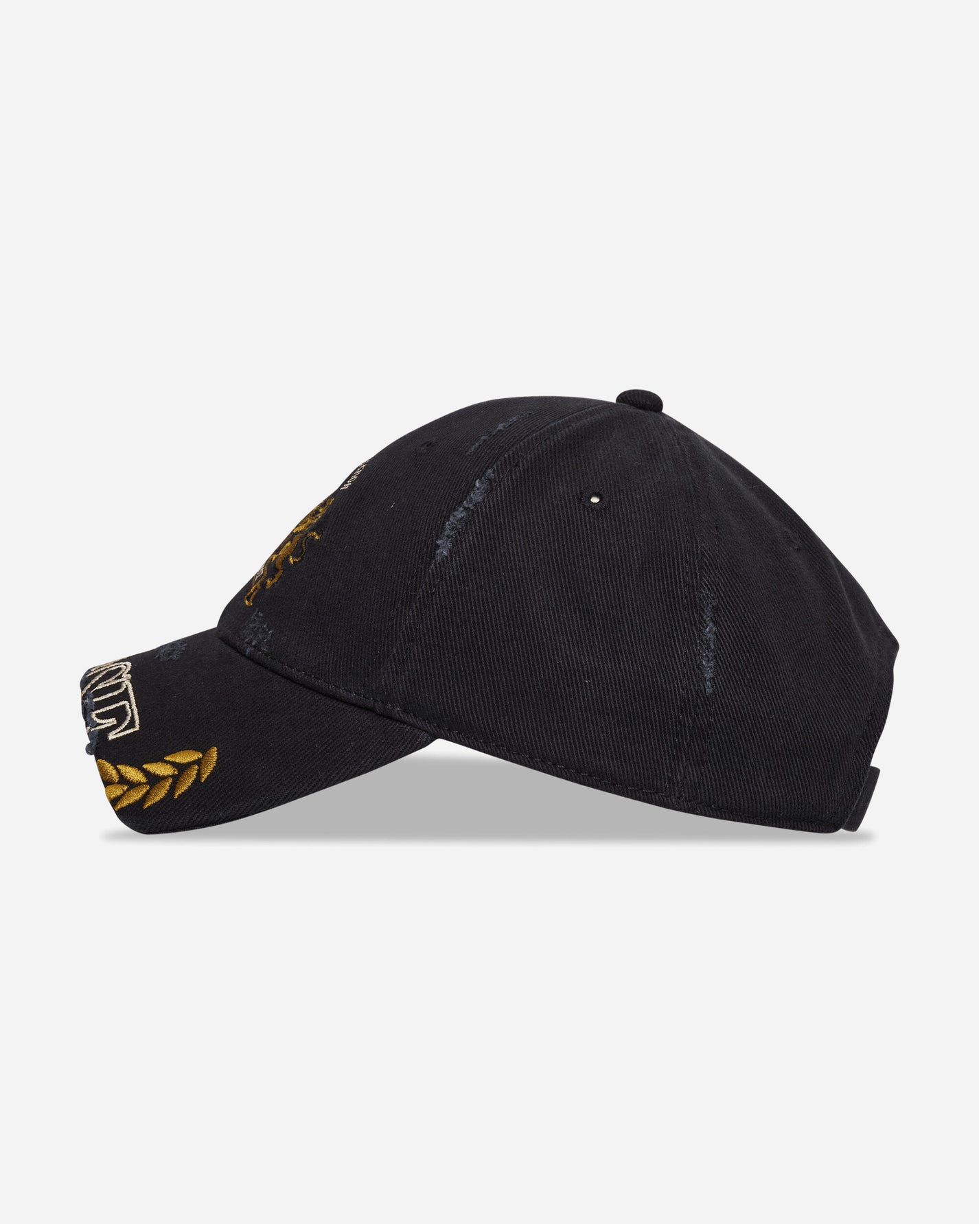 Martine Rose Cut Peak Cap Black Washed Hats Caps 1130WP13002