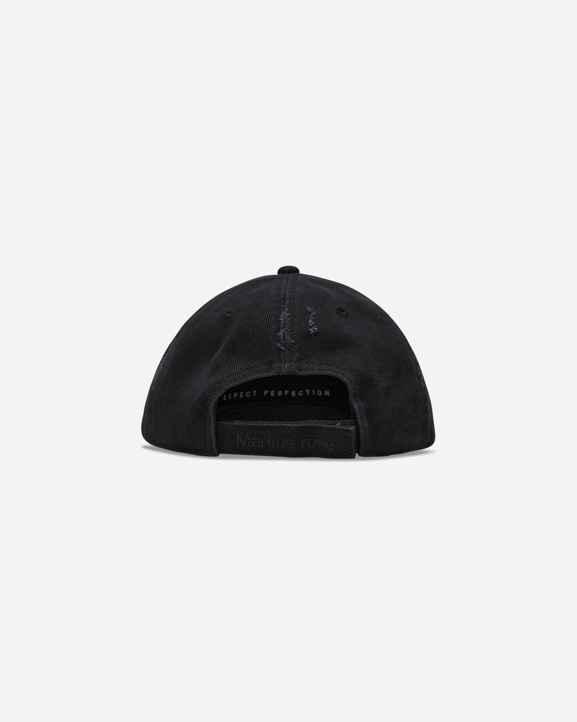 Martine Rose Cut Peak Cap Black Washed Hats Caps 1130WP13002