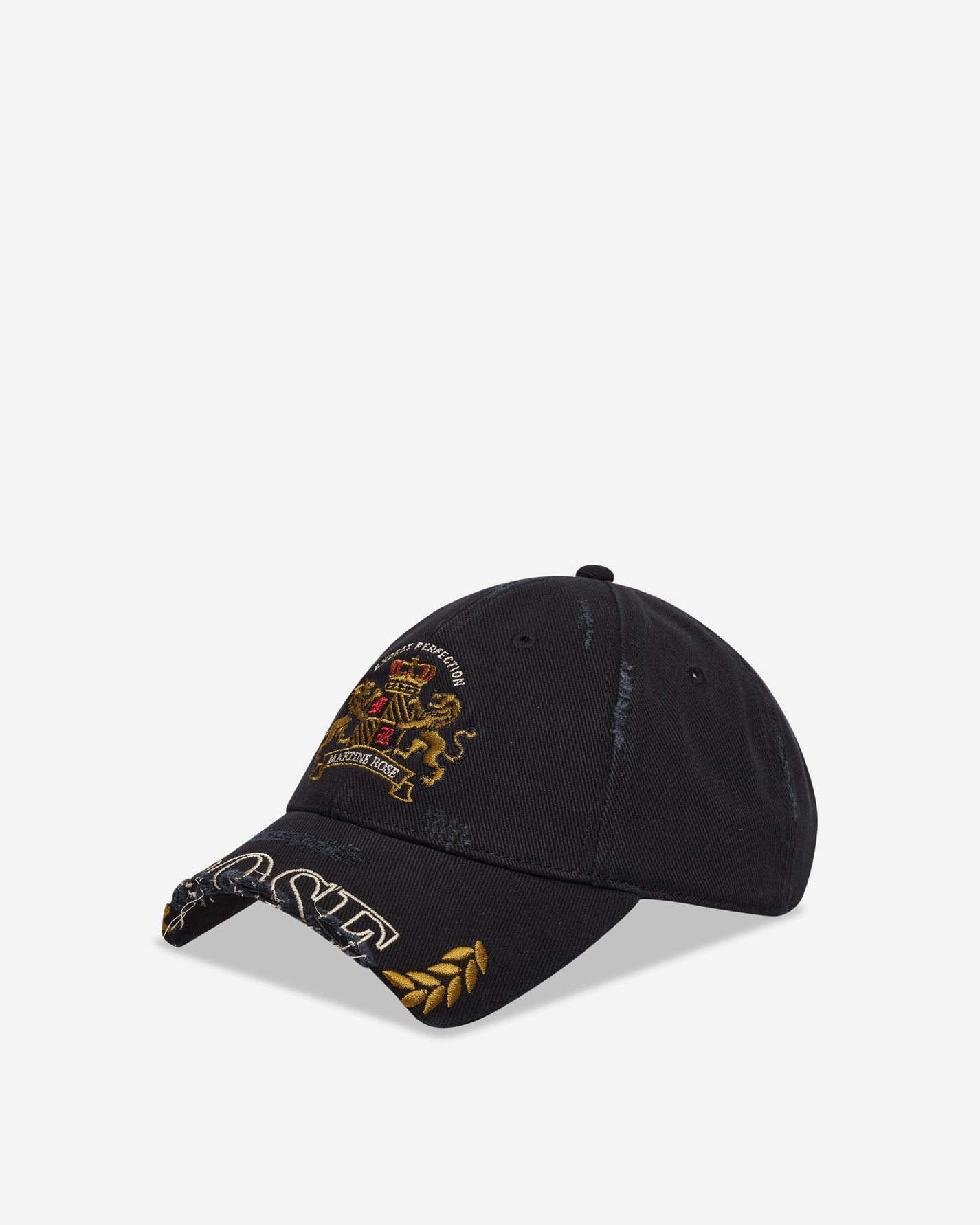 Martine Rose Cut Peak Cap Black Washed Hats Caps 1130WP13002