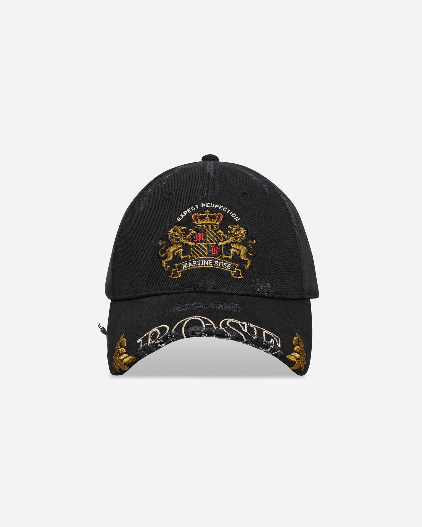 Martine Rose Cut Peak Cap Black Washed Hats Caps 1130WP13002