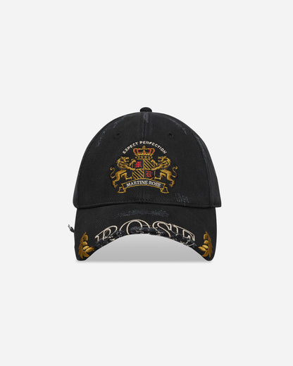 Martine Rose Cut Peak Cap Black Washed Hats Caps 1130WP13002