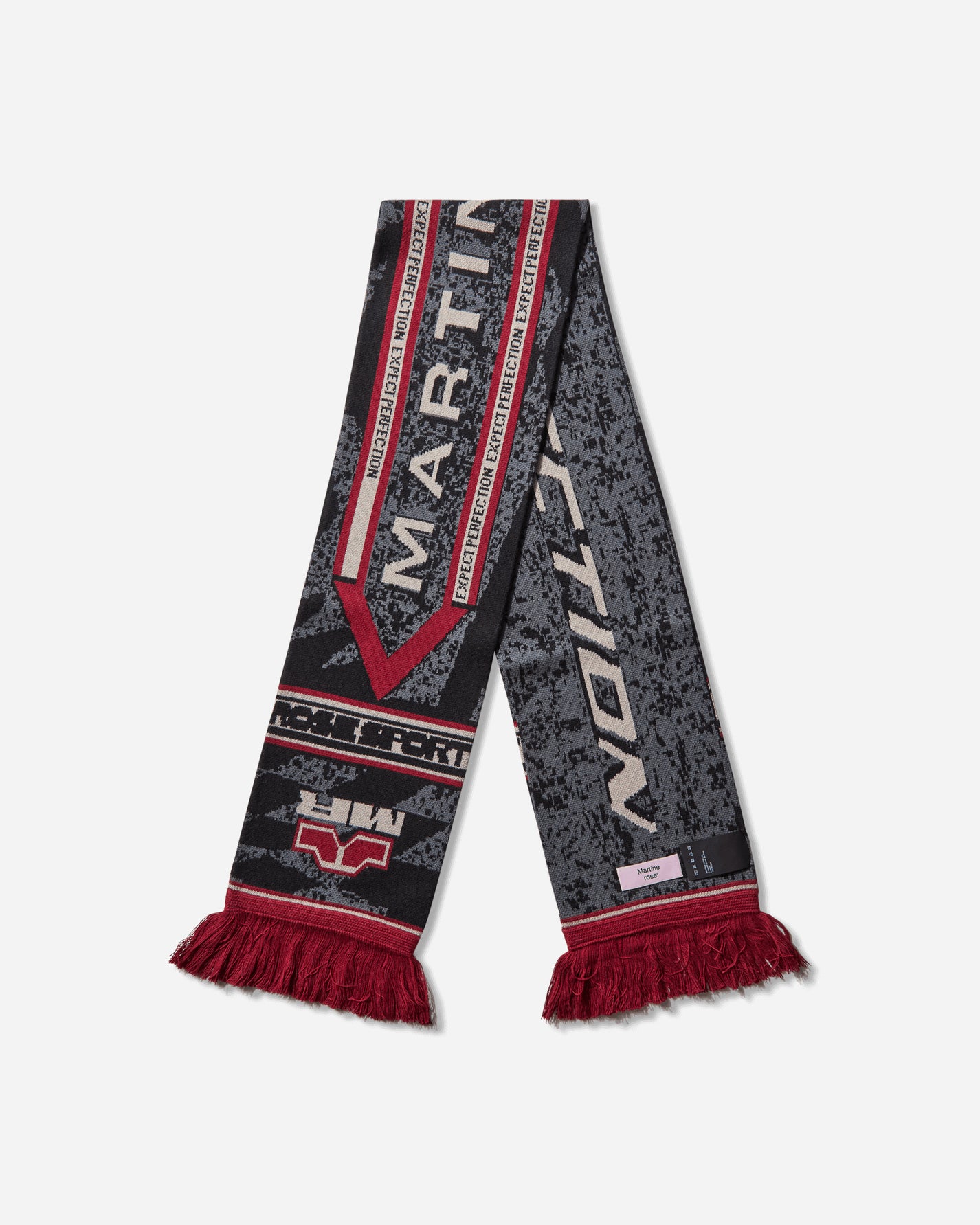 Martine Rose Reversible Scarf Grey-Red Gloves and Scarves Scarves and Warmneck 1220YA09029