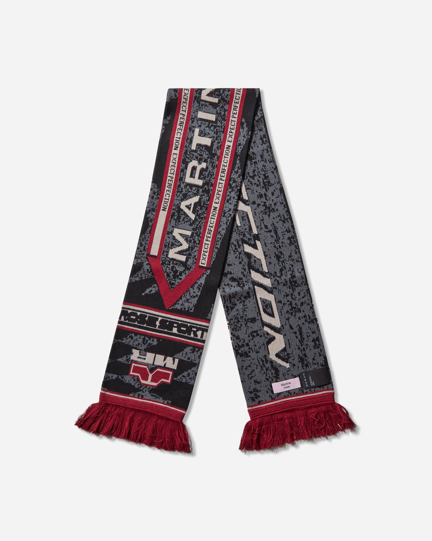 Martine Rose Reversible Scarf Grey-Red Gloves and Scarves Scarves and Warmneck 1220YA09029