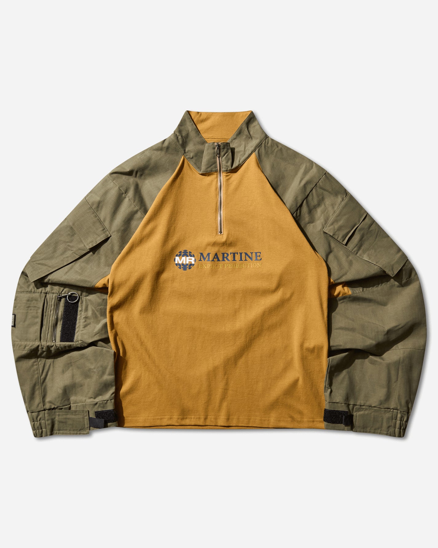 Martine Rose Shrunken Utility Sleeve Shirt Brown Turmeric T-Shirts Longsleeve 669JE06718