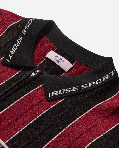 Martine Rose Sporty Logo Polo Black Burgundy T-Shirts Polo 981YA20027