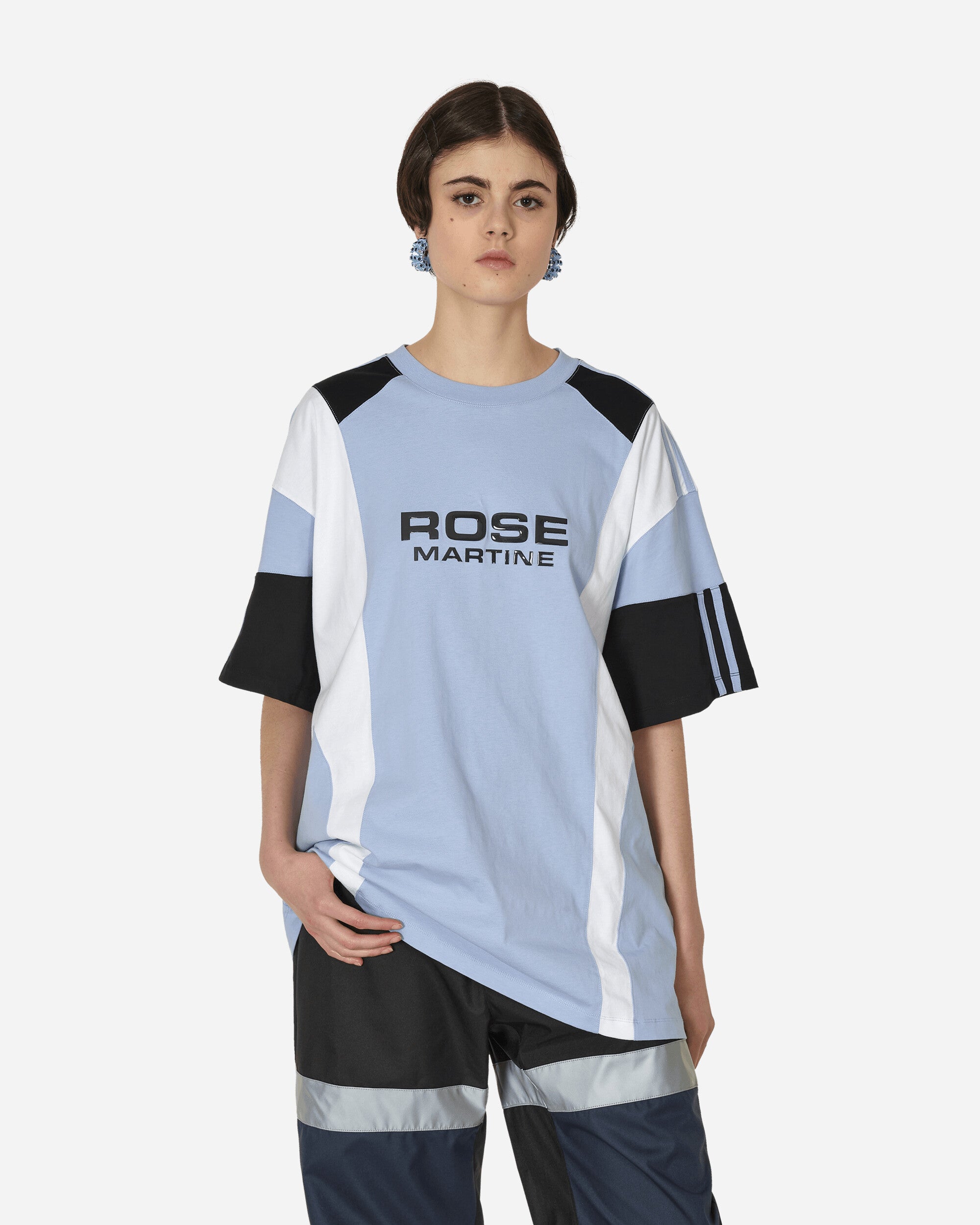 Martine Rose Oversized Panelled T-Shirt Blue - Slam Jam® Official